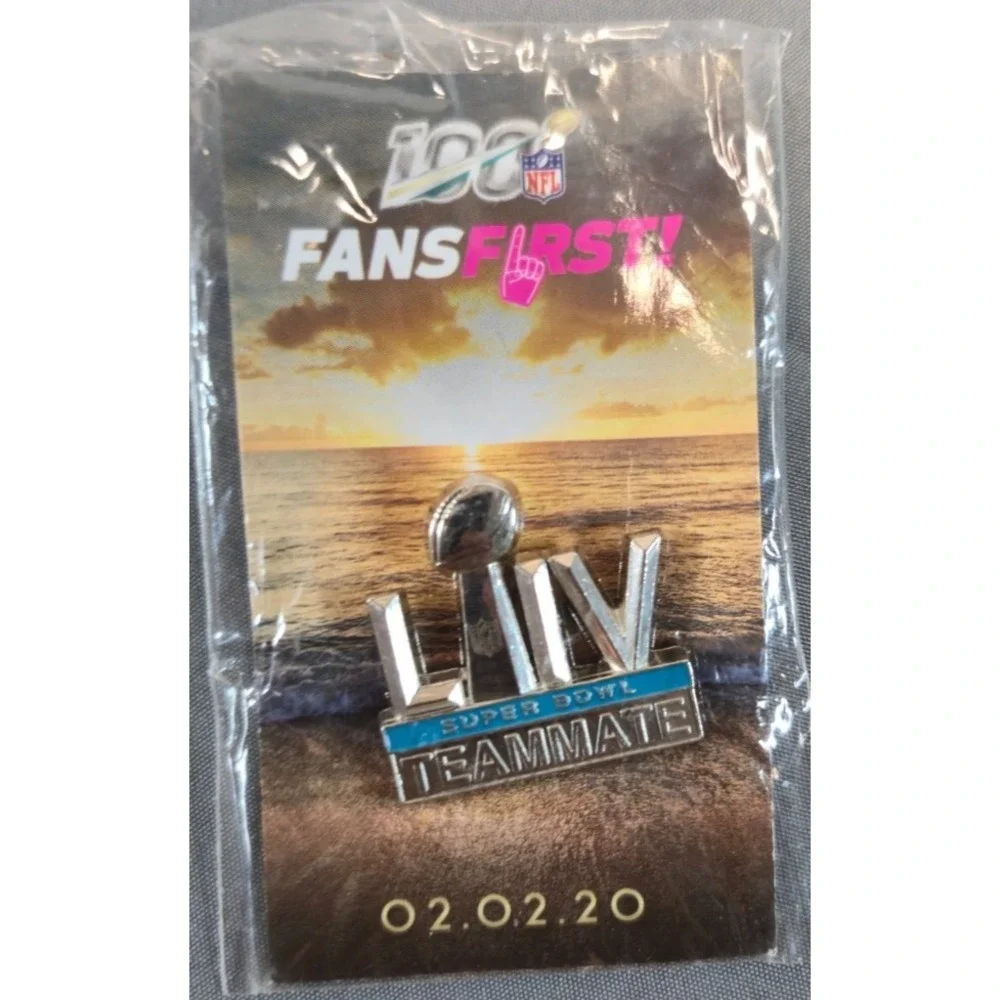 NFL Super Bowl LIV Teammate Pin Miami 2/2/20 Fans First Official NFL 100